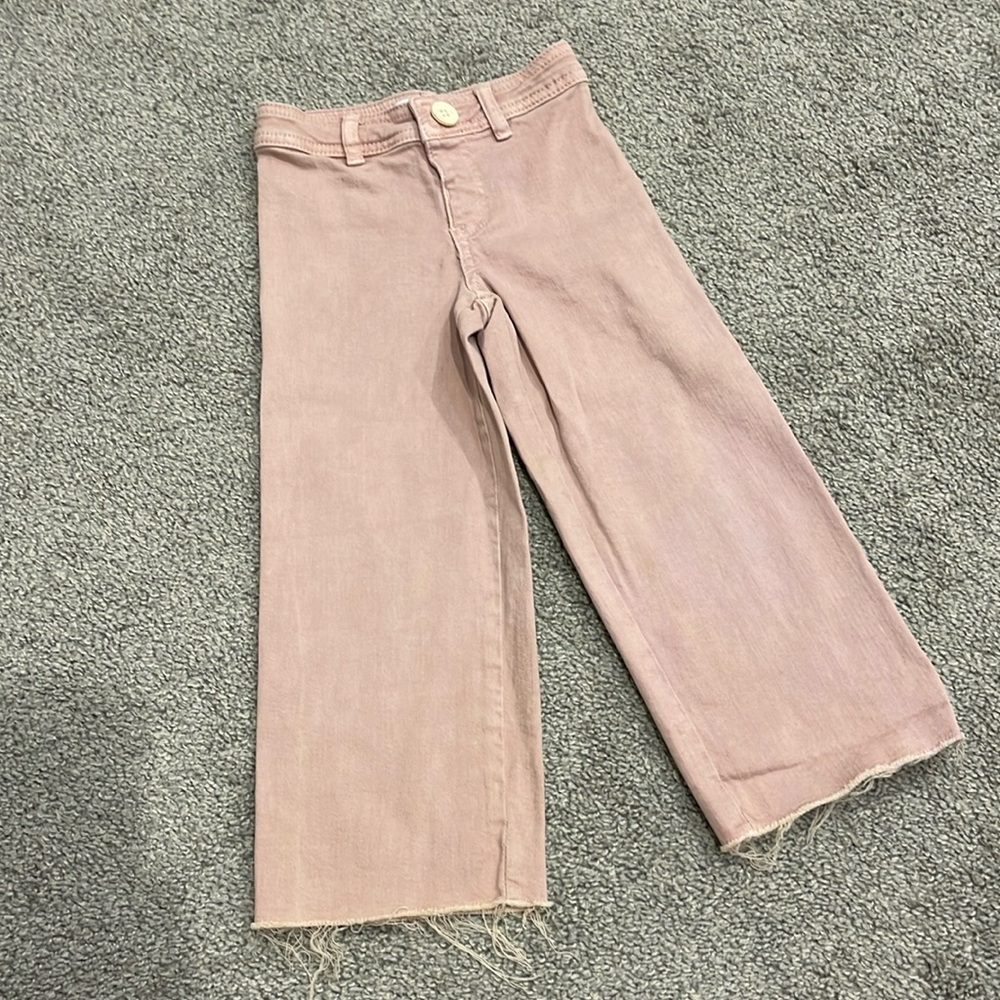 Zara, toddler 3-4, pink wide leg jeans, never worn, no tags